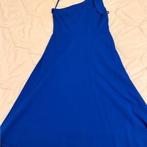 Banana Republic Vibrant Blue One-Shoulder Dress